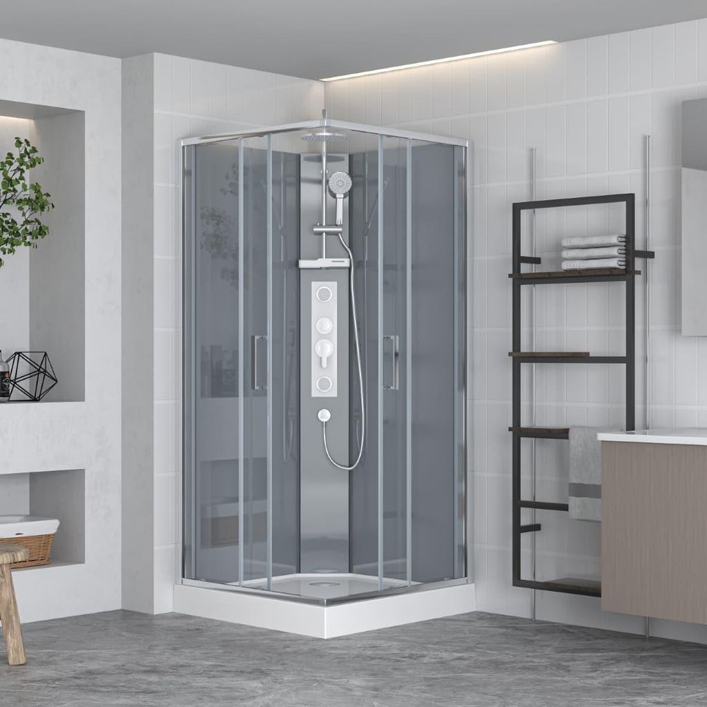 SAT Project: Kwadratische douchecabine met schuifdeur, Productafbeelding 