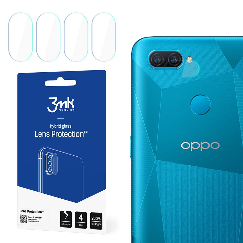 3mk Hybridglas Lens Protection für Oppo A12 Kamera Objektiv Kameralinse 0,16mm 6H (4 Stück)