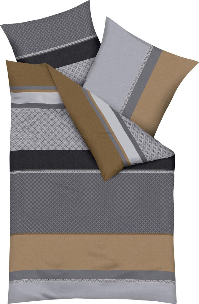 Kaeppel Bettwäsche Imperial" gold 1x 155x200 cm + 1x 80x80 cm"