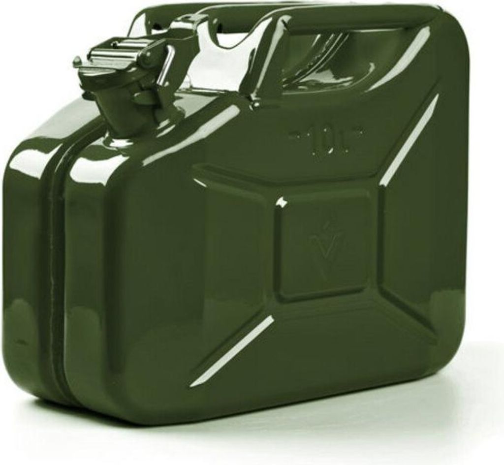 Tanica di carburante 10l verde oliva RAL 6003 lamiera Immagine del prodotto 