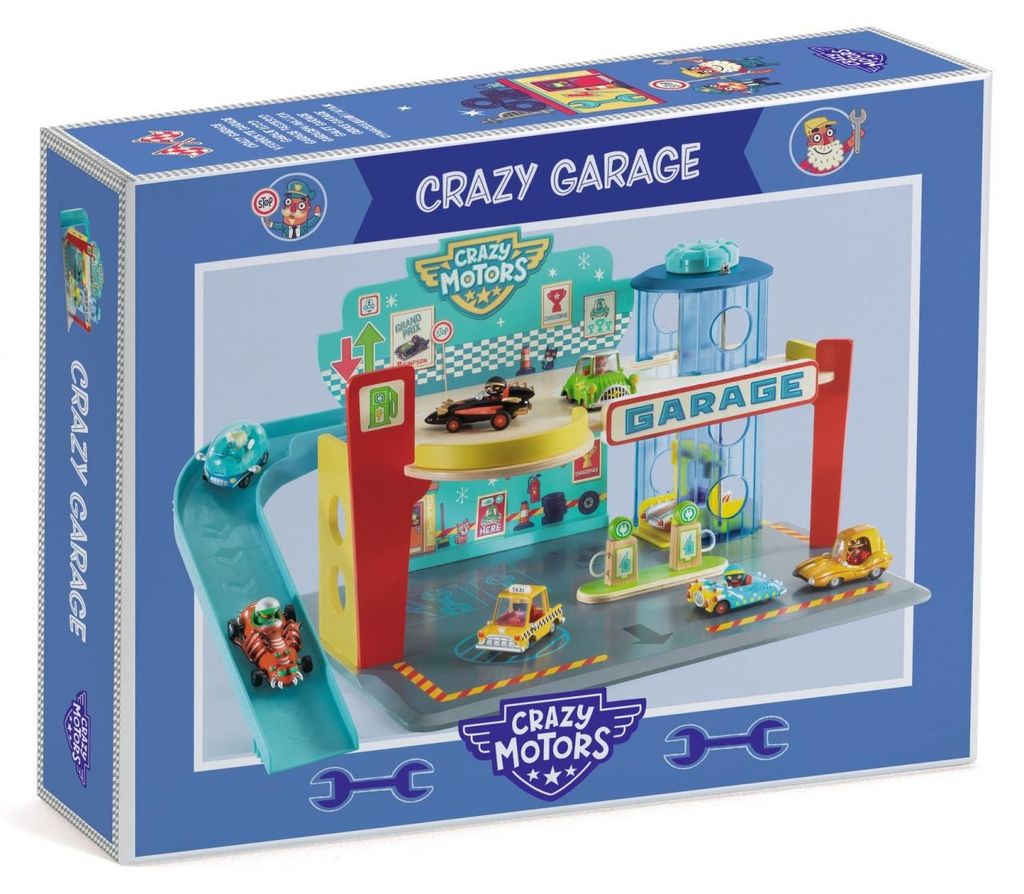 Garage voor auto's, Crazy Motors, Djeco Productafbeelding 