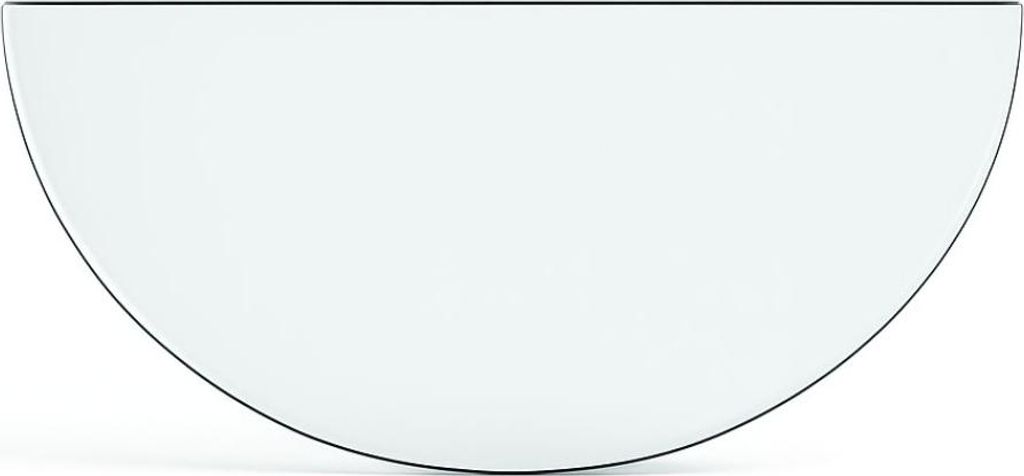Funkenschutzplatte Glas für Kaminofen Halbkreis 45 x 70 x 0,6 cm