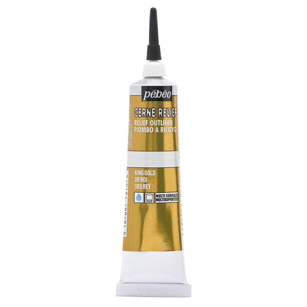 Pebeo Cerne Relief Outliner, 37 ml, King Gold Produktbild 