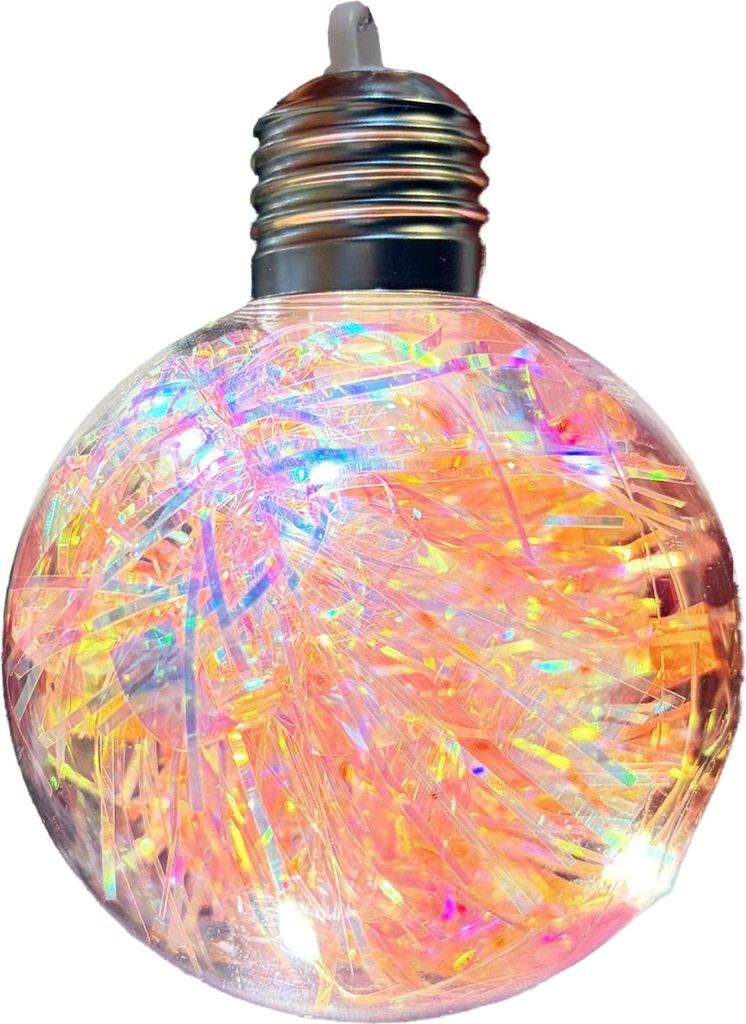 Weihnachtskugeln mit LED-Lichtern, sanftes Umgebungslicht, bruchsicheres PVC, festliche Lichterkette