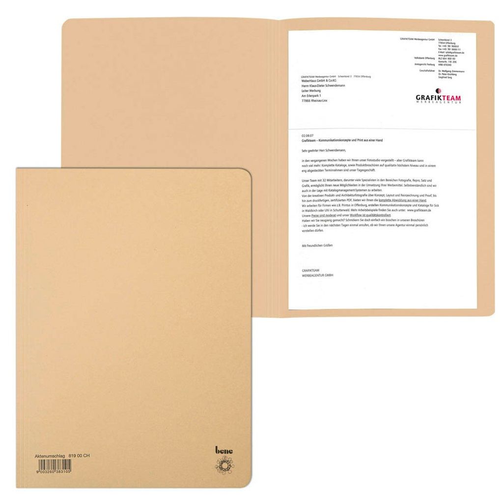 bene Aktendeckel DIN A4 chamois, 25 St.