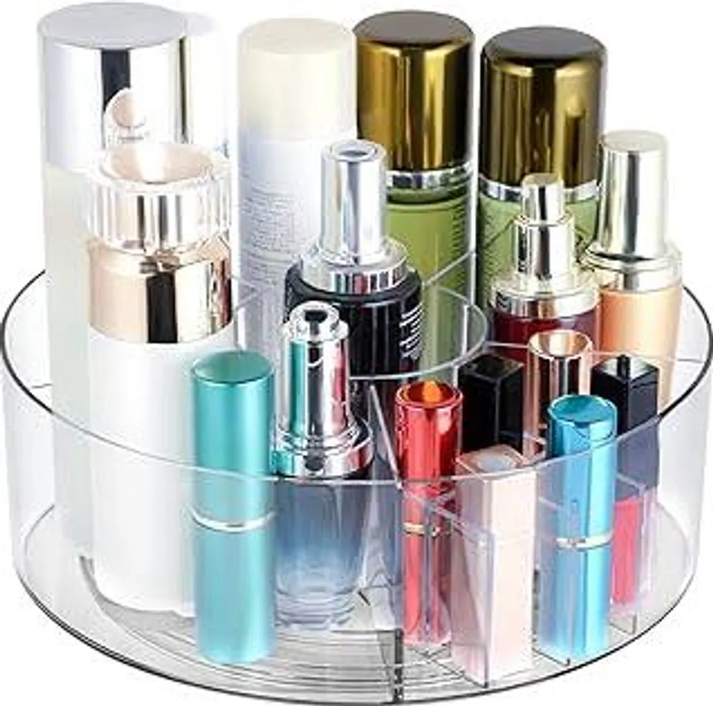 Organizer Cosmetici Lauviomify 360° Trasparente | Porta Trucchi Salvaspazio