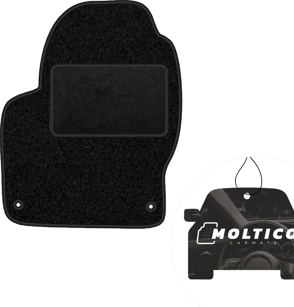 moto-MOLTICO tappetino conducente auto velours lato conducente tappetini auto nero tappetino conducente 1 pezzo adatto per Ford Galaxy I Seat Alhambra I VW Sharan I