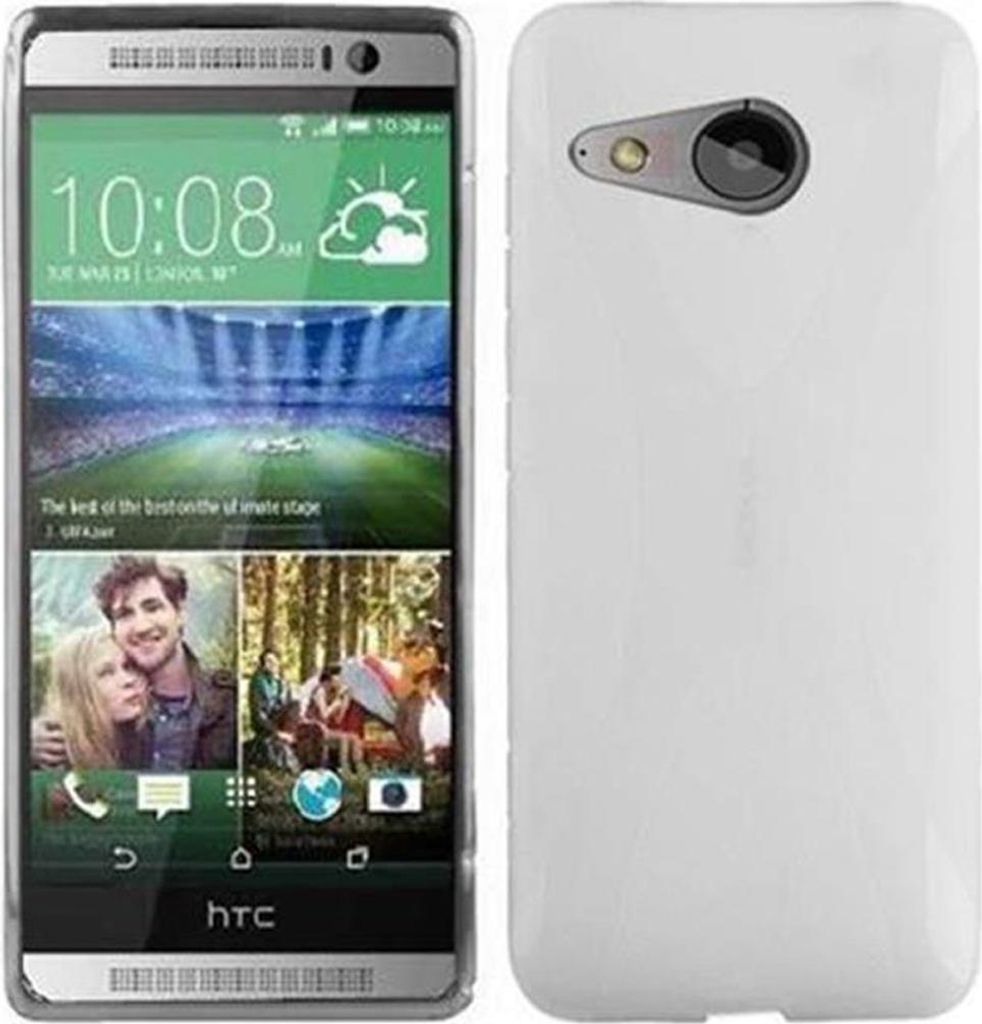 Cadorabo Handyhülle für HTC ONE M8 MINI in Weiß Hülle Schutzhülle TPU Silikon Backcover Case