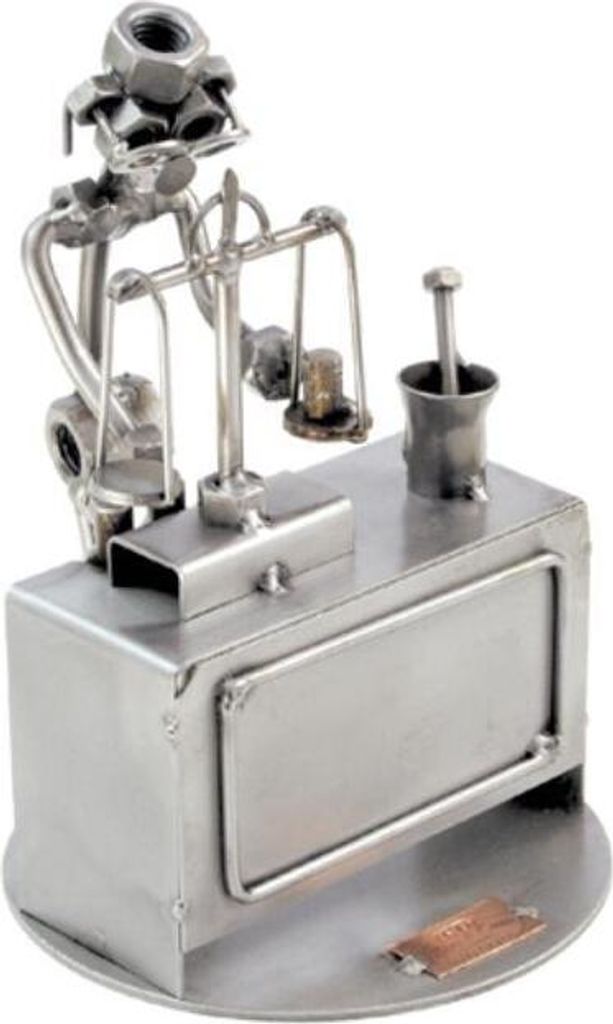 Metallfigur Apotheker – Handgefertigte Skulptur aus Stahl und Kupfer