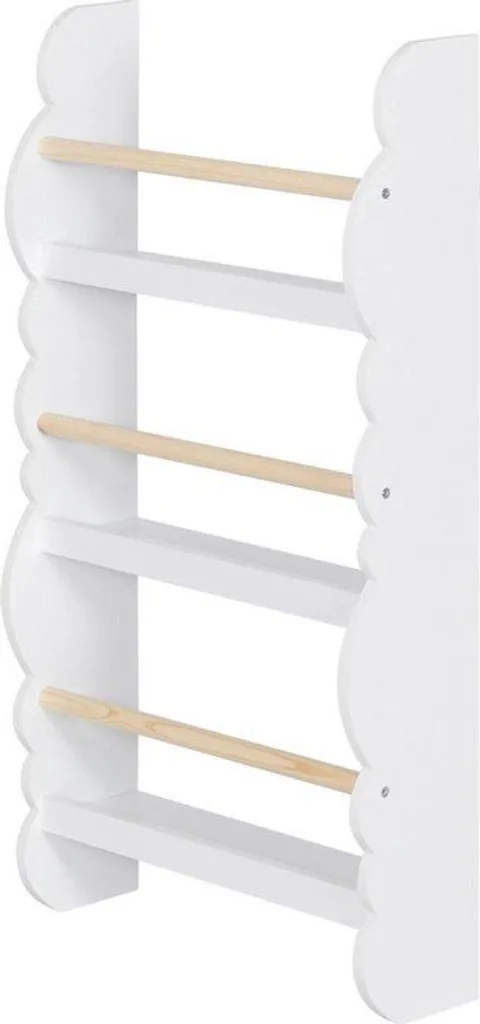 Étagère en bois blanc à 3 niveaux pour enfant modèle Lilly 60cm