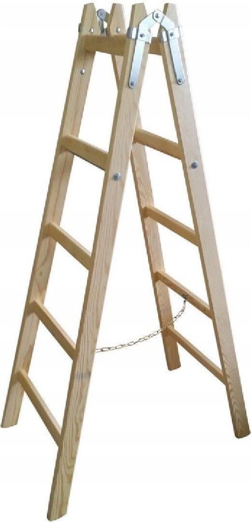 Malerleiter Holz Doppelstufenleiter Stehleiter Holzleiter Leiter 5 Sprossen 2x5 9669