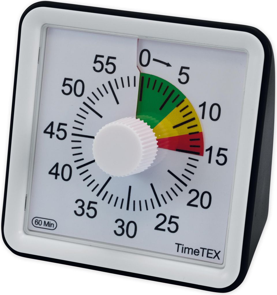 TimeTEX Zeitdauer-Uhr "lautlos" compact mit Ampelscheibe