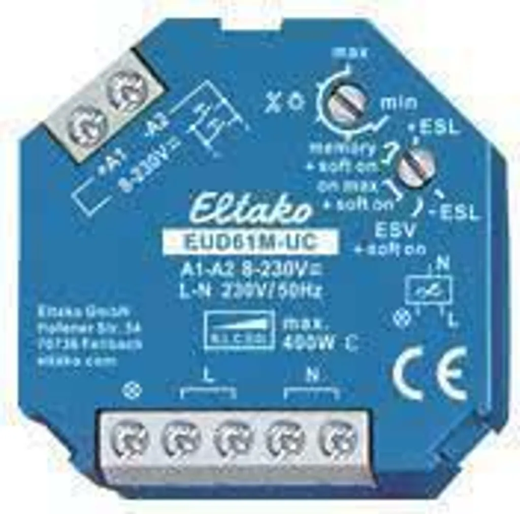 Variateur électronique multifonction Eltako EUD61MUC rail ou boîte