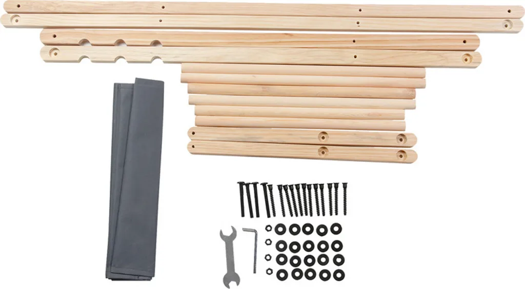 Sdraio da Giardino SWANEW in Legno Grigio - 2 Pezzi Pieghevoli Relax - 7
