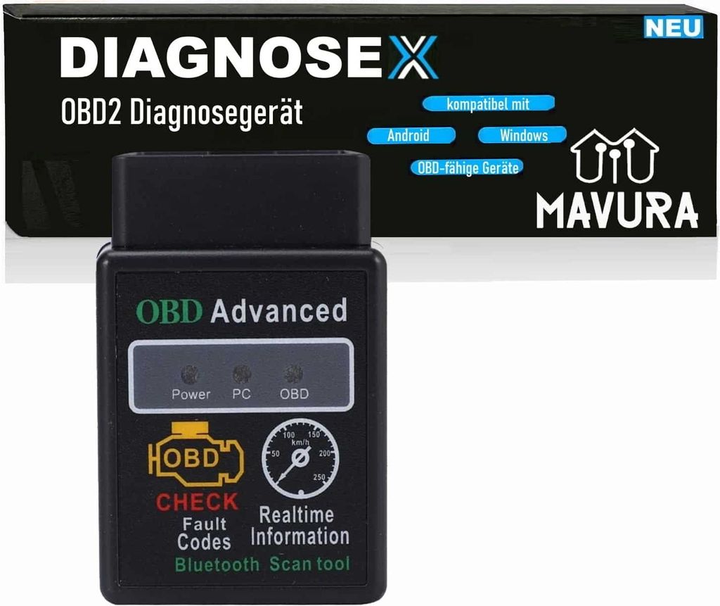 DIAGNOSEX OBD2 Diagnosegerät Bluetooth Autoscan KFZ Auto Android Handy PC