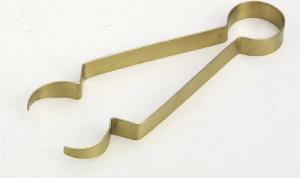 Pince à charbon en laiton doré L18cm pour encensoir de table