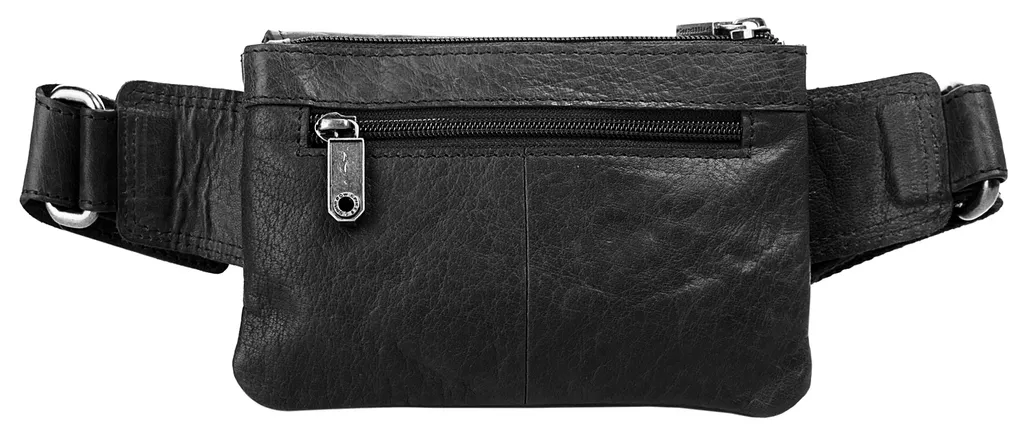 Sac banane cuir Spikes & Sparrow noir : fini les poches de pantalon pleines