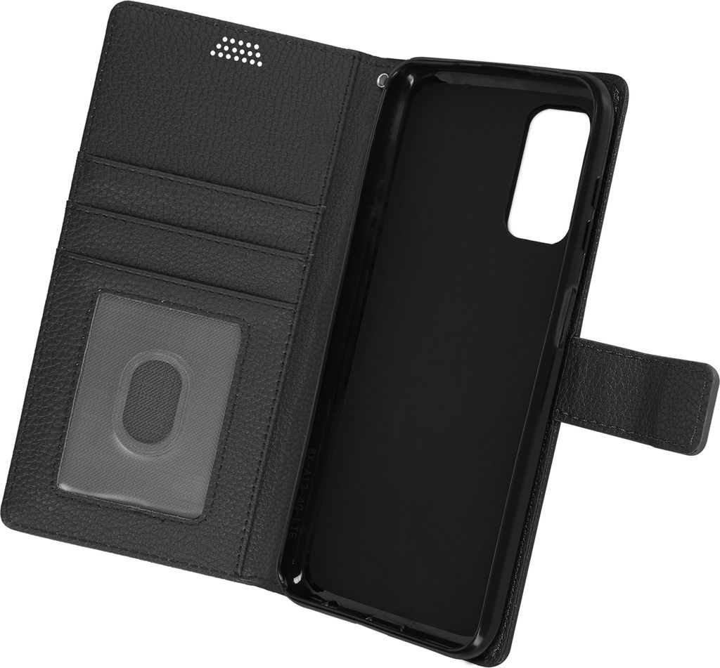 Avizar, Samsung Galaxy A13 4G Kunstlederhülle mit Kartenfächern, Schwarz