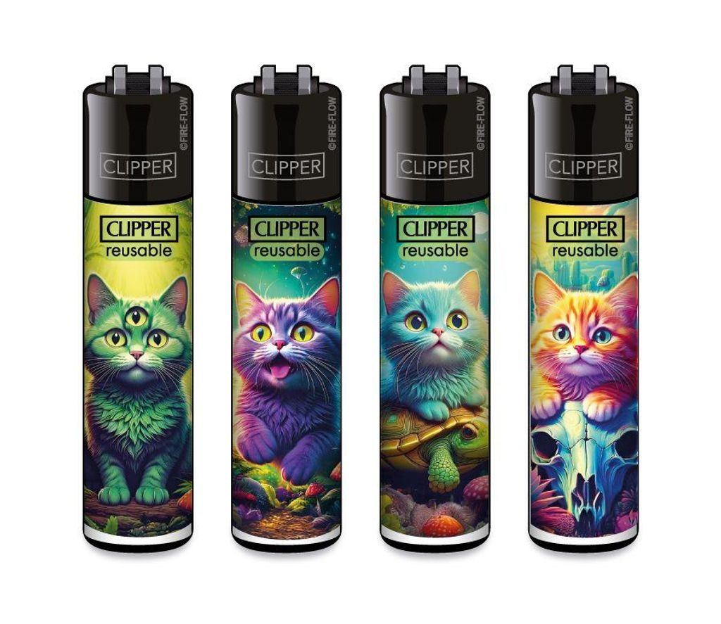 Clipper Feuerzeug 4er Set FFX Magic Catz