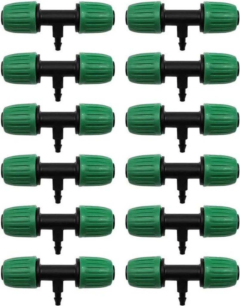 Raccord tuyau d'arrosage 3 voies vert pour réparer les fuites d'eau