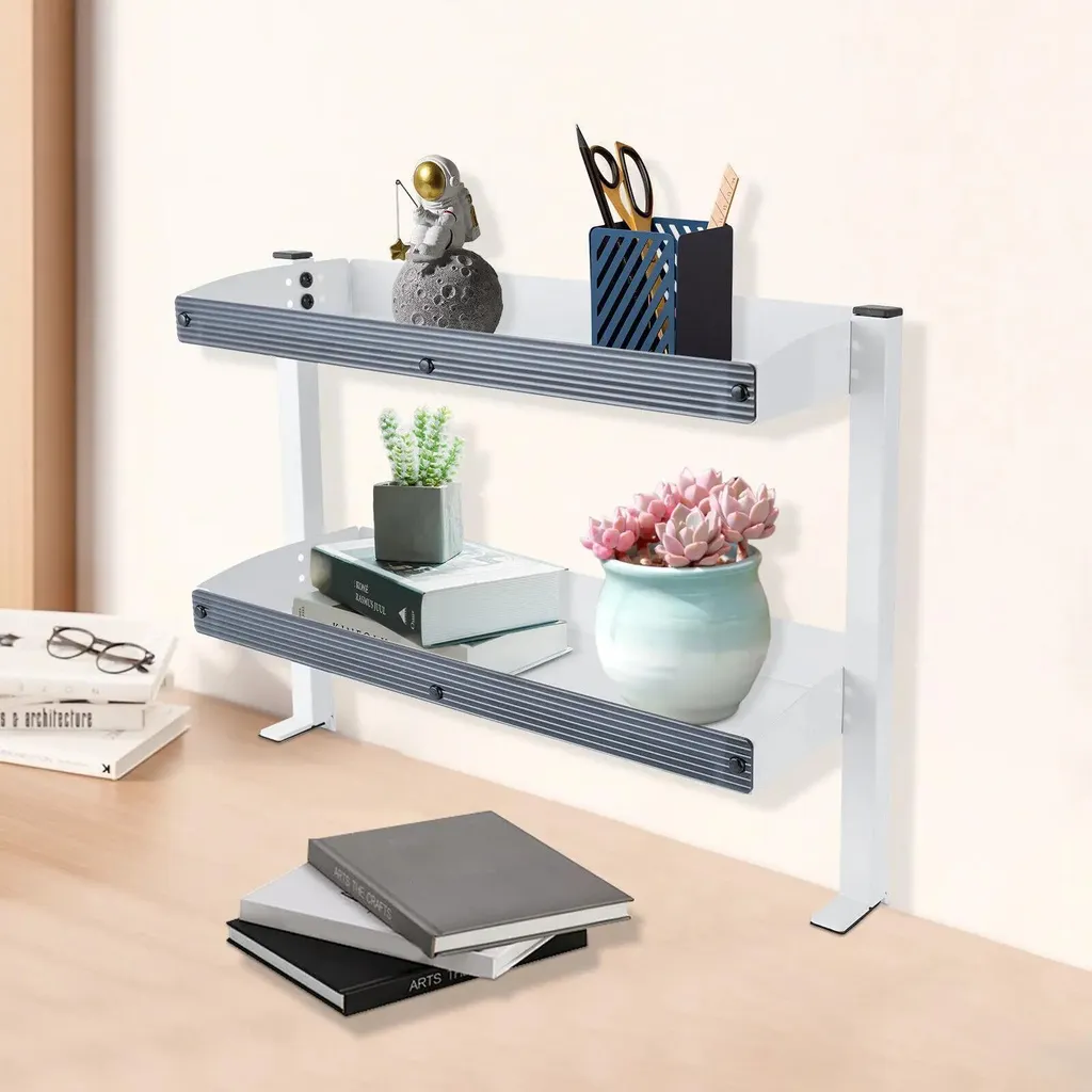 Mensola da Scrivania VEVOR 2 Ripiani,Libreria 94,5x24,1x73,4 cm,Organizer in Legno,Piedi Antiscivolo,Supporto per Casa,Colore Legno | Leroy Merlin