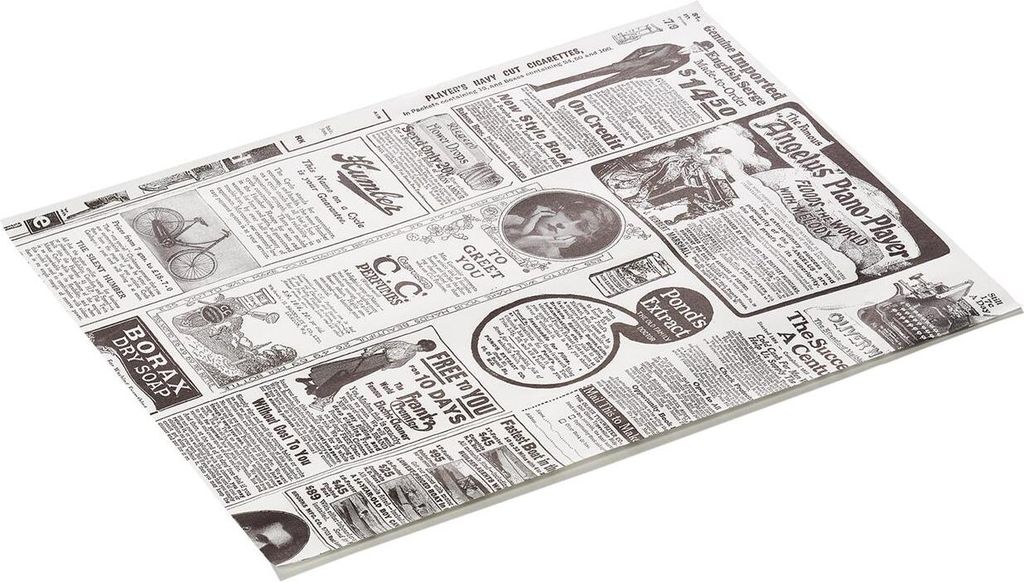 Burgerpapier Times White Set WRAP & GO, 25 x 20 cm, Set á 1000 Stück, Fettpapier