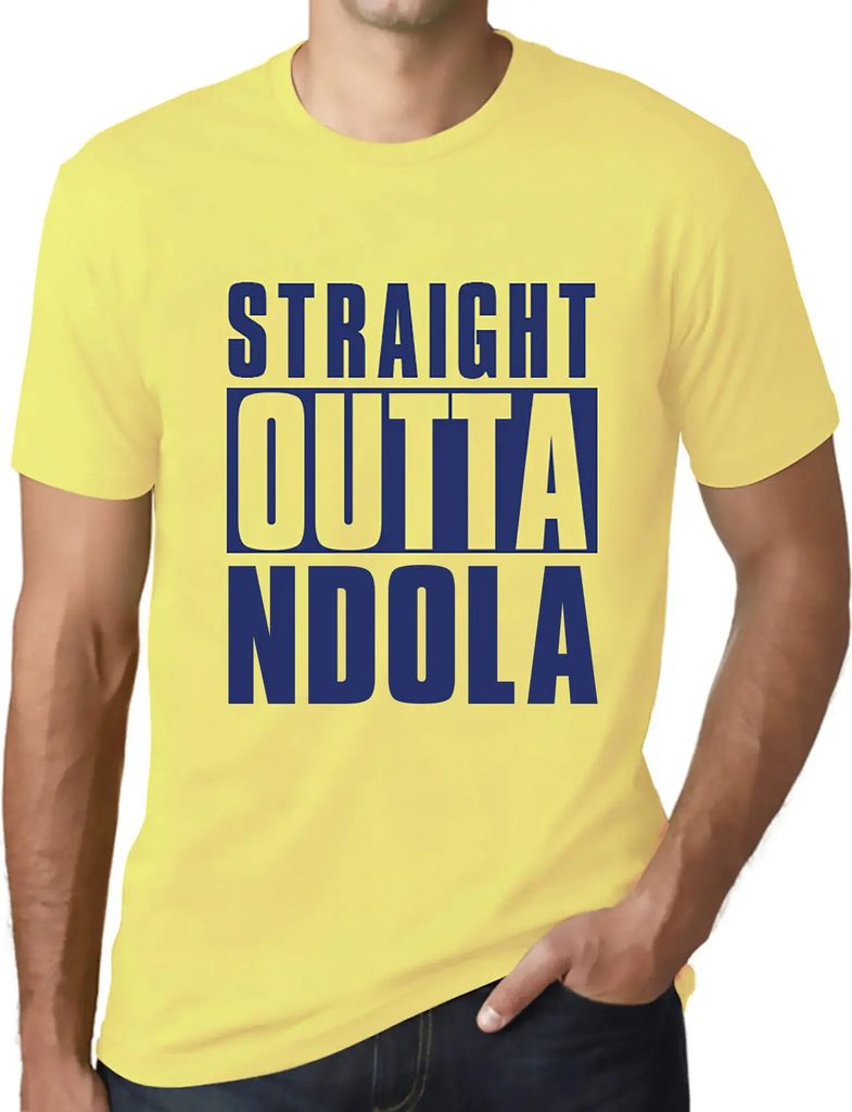 Herren Grafik T-Shirt Direkt aus der Ndola – Straight Outta Ndola – Öko-Verantwortlich Vintage Jahrgang Kurzarm Lustige Druck Geburtstag Gesch...