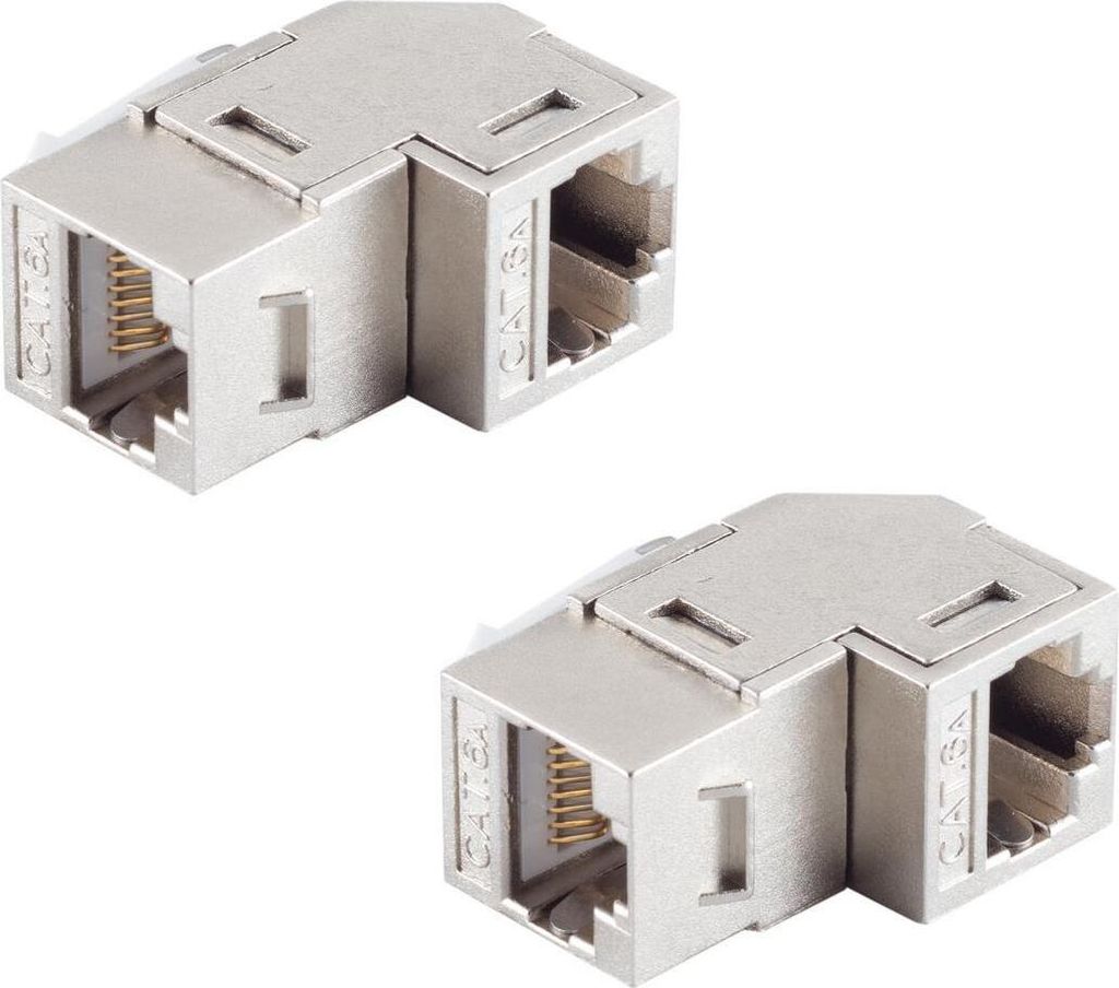 shiverpeaks Keystone RJ45 Verbinder, CAT 6A, Winkel, STP
