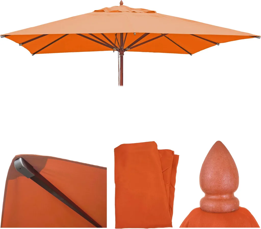 Copertura Ricambio Ombrellone Catering 3x3 HWC-C57 Terracotta 3kg