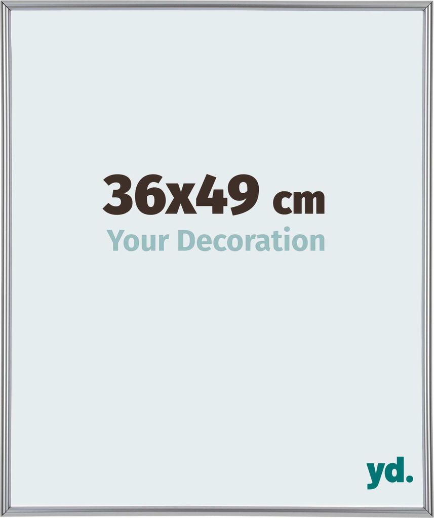 Bilderrahmen, 36x49 cm, Silber Hochglanz, Kunststoff, Annecy