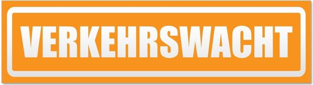 Kiwistar - Autoaufkleber - Orange - 45 x 12 cm - Verkehrswacht invertiert - Hinweis Aufkleber Sticker für Auto, Kfz, Fahrrad, PKW, LKW