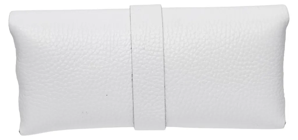 Boîtier lunettes Roberta M SS26 RM 1013 BIANCO en cuir blanc haute finition