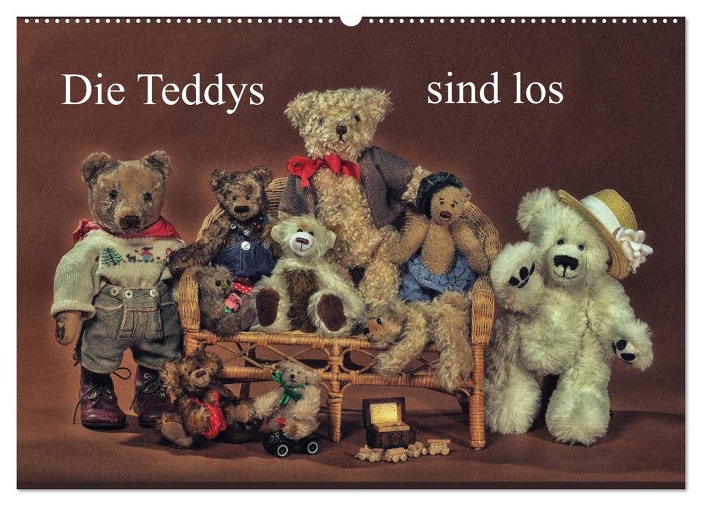 Die Teddys sind los (Wandkalender 2027 DIN A2 quer), CALVENDO Monatskalender