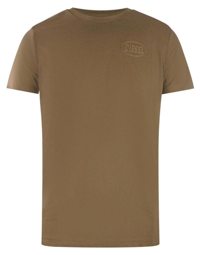 Diesel - T-Shirt für Herren, Logo, Baumwolle SY3905 (L) (Braun)