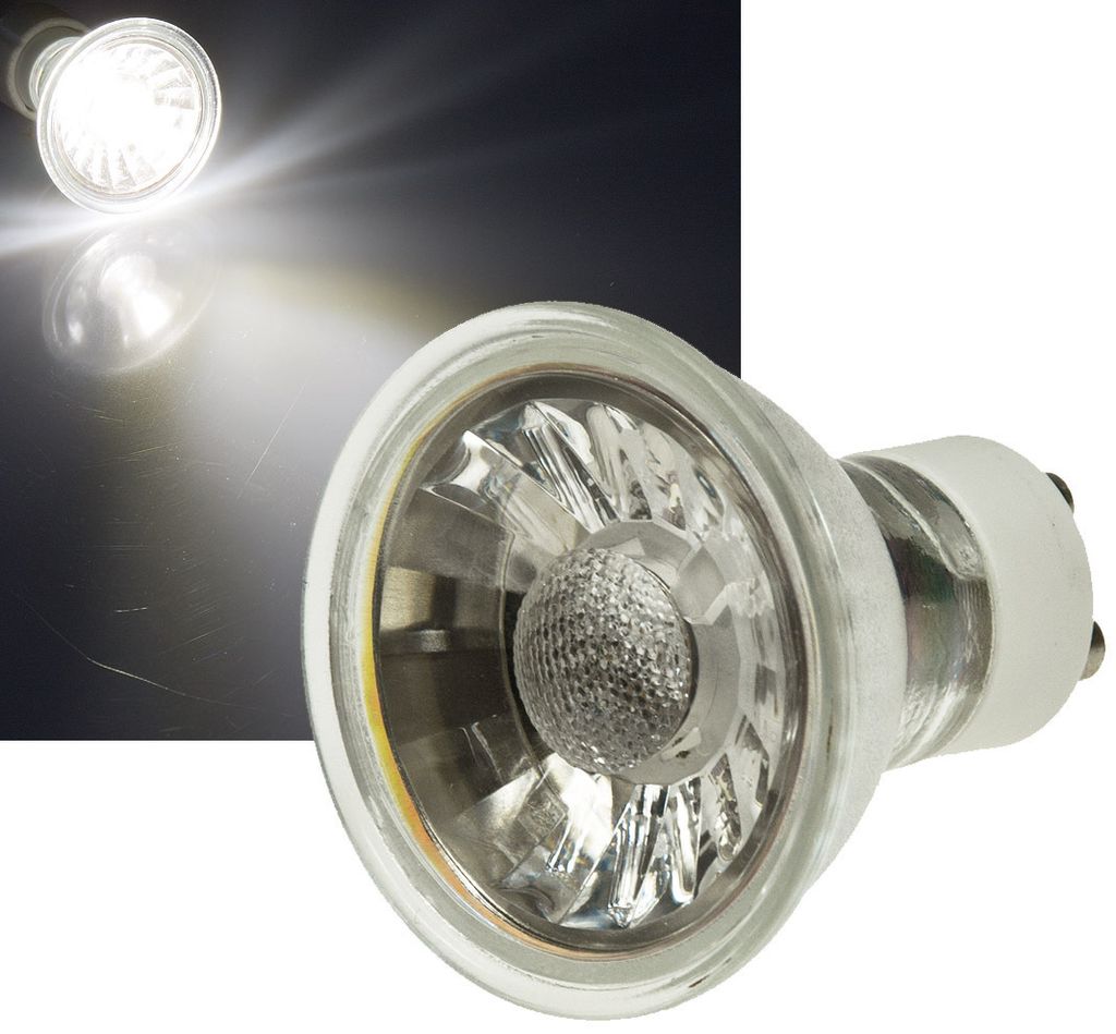 ChiliTec LED reflektor GU10 H50 COB 1 COB, 4000k, 420lm, Obrázek produktu 