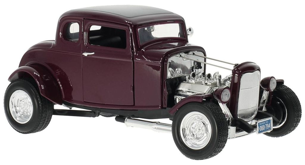 Modèle réduit d'une Ford Hot Rod, couleur violette Image du produit 