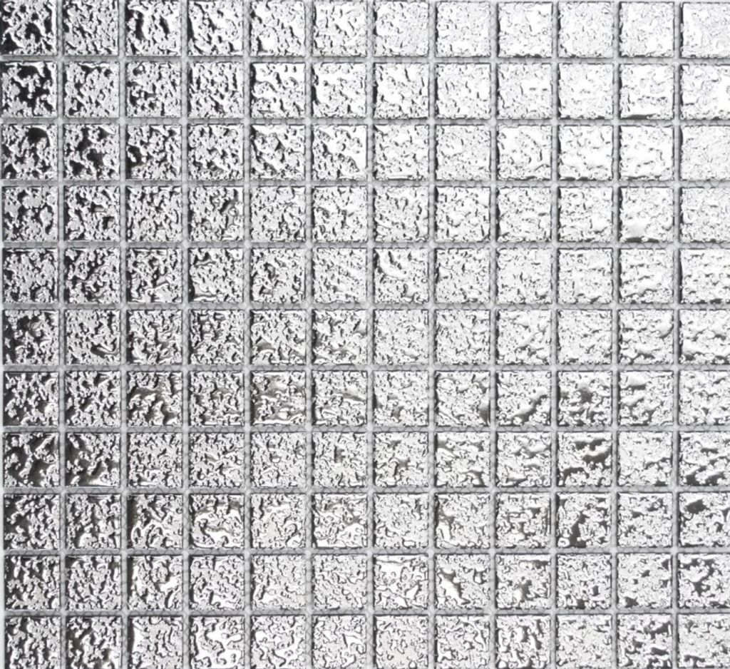 Mosaikfliese Keramikmosaik SILBER struktur Wand Fliesenspiegel Küche MOS18-0207_f