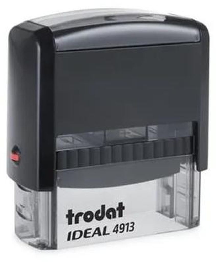 Pečiatka, TRODAT "Ideal 4913", čierne telo, s čiernou poduškou
