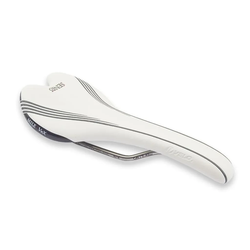 Selle vélo Miles Vex rails Crn/Ti Alloy ultra légère unisexe blanc