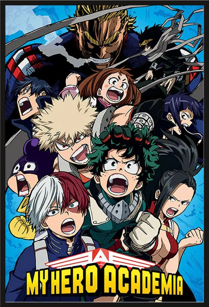 Affiche My Hero Academia Cobalt Blast avec cadre interchangeable Shinsuke