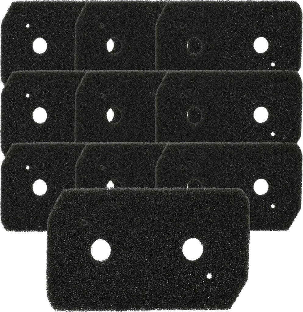 vhbw 10x Schaumfilter kompatibel mit Bosch WTH8520FPL/04, WTH85208SN/04, WTH8520EPL/04, WTH85208SN/03, WTH85208IT/04, WTH85208SN/01 Wäschetrockner