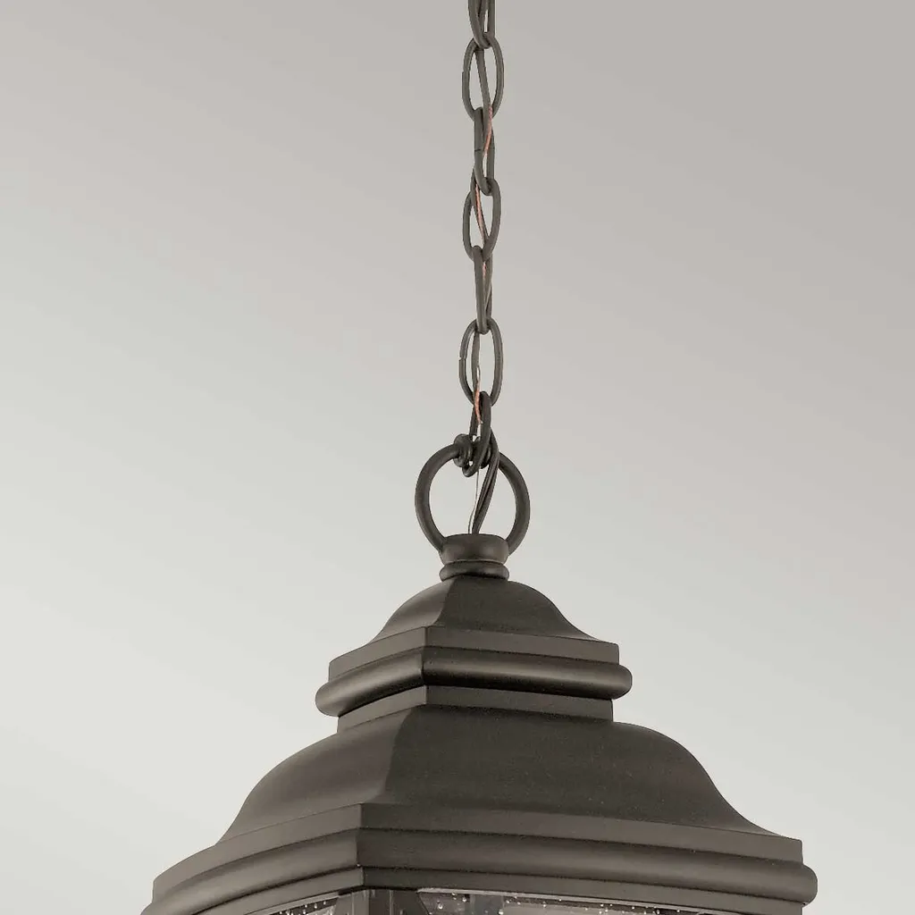 Éclairage terrasse : suspension extérieure Tangier bronze Kichler