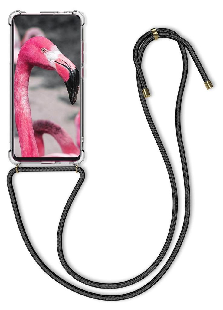 kwmobile Necklace Case kompatibel mit Xiaomi Mi 9T (Pro) / Redmi K20 (Pro) Hülle - Silikon Cover mit Handykette - Band Handyhülle Schwarz Transpa...