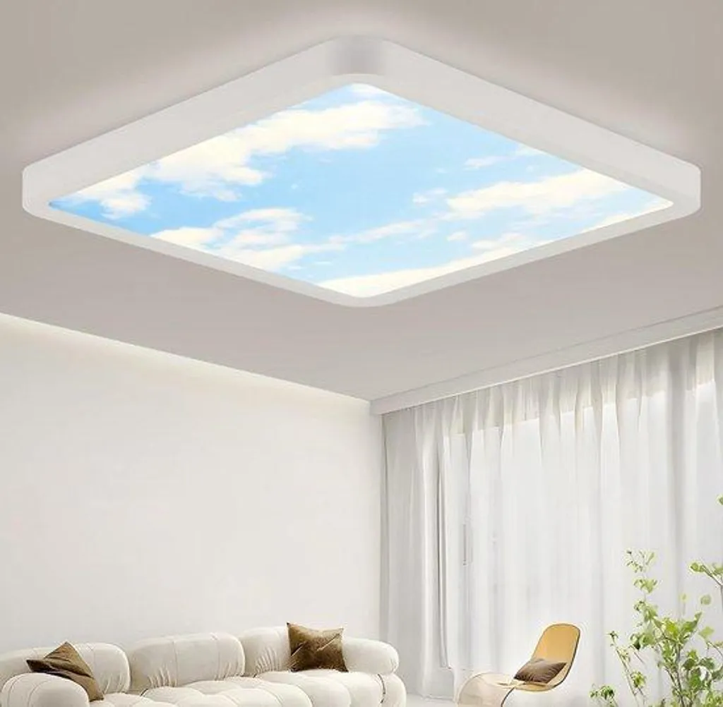 Plafonnier LED Carré 23cm 23W IP44 4000K Blanc Neutre pour Salle de Bain