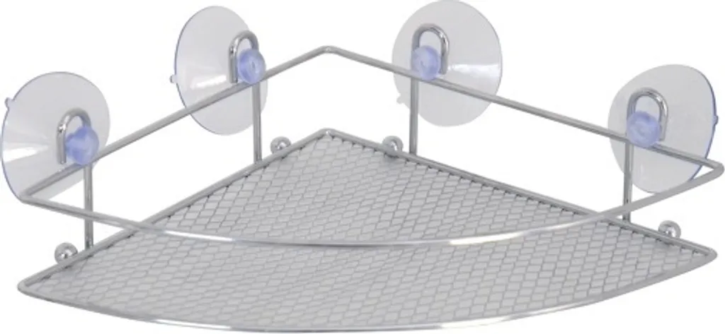 MSV Mensola Angolare Cromata Argento | Sistema Ventosa High-Grip