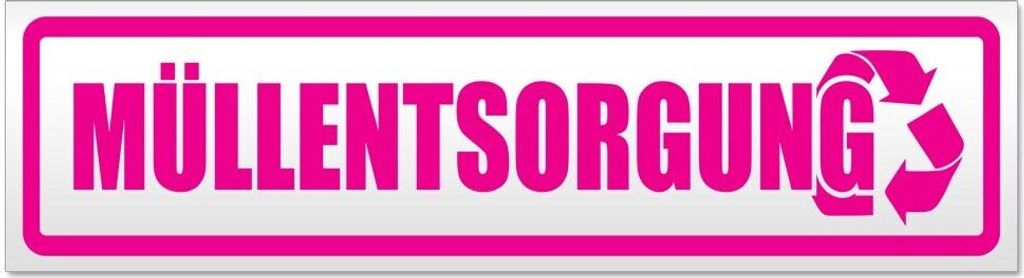 Kiwistar - Autoaufkleber - Pink - 20 x 5,3 cm - Müllentsorgung - Hinweis Aufkleber Sticker für Auto, Kfz, Fahrrad, PKW, LKW