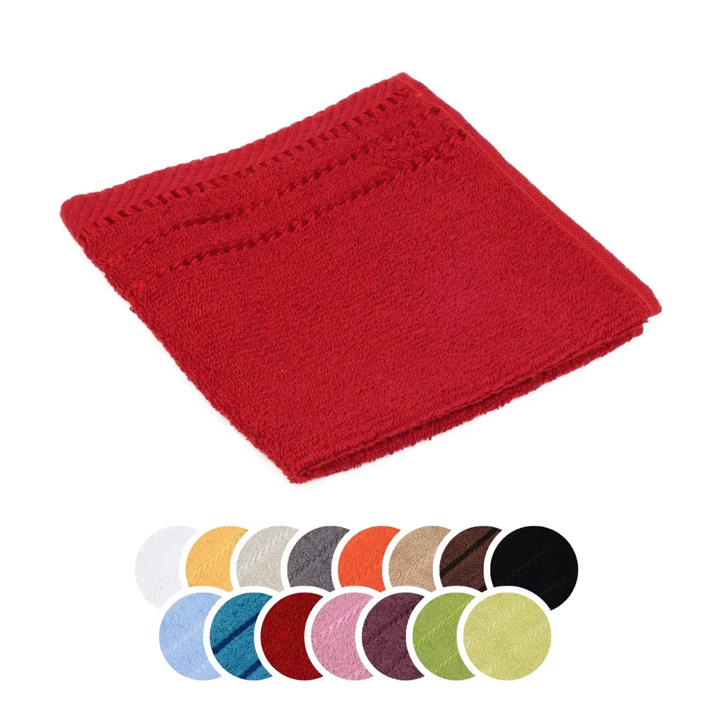 asciugamano da sapone darling, 100% cotone, serie Potsdam, 30 x 30 cm, lavabile a 60 gradi, adatto all'asciugatrice, colore: bordeaux