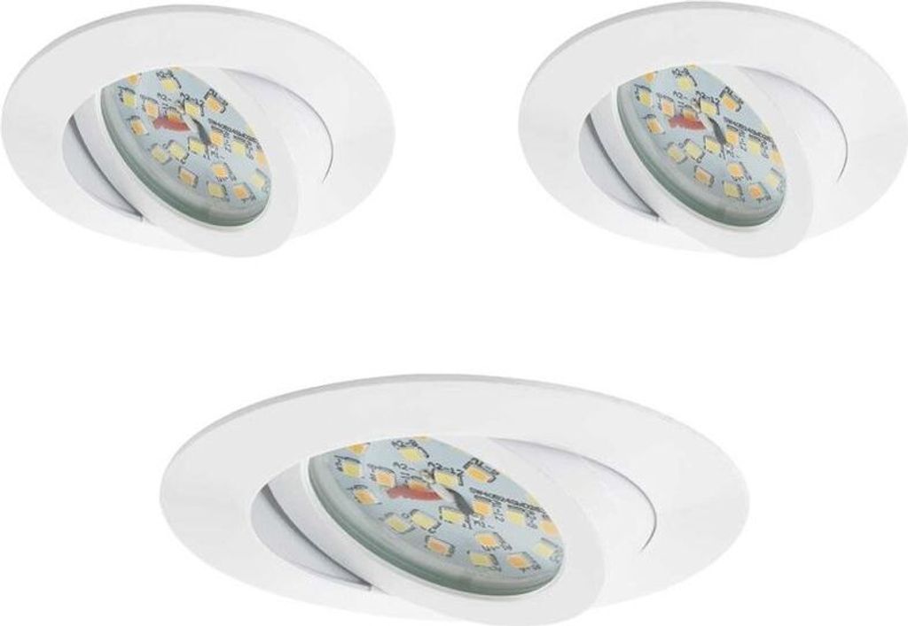 3 x Briloner LED Einbauleuchte rund Weiß IP23 3 x 5W Modul Produktbild 