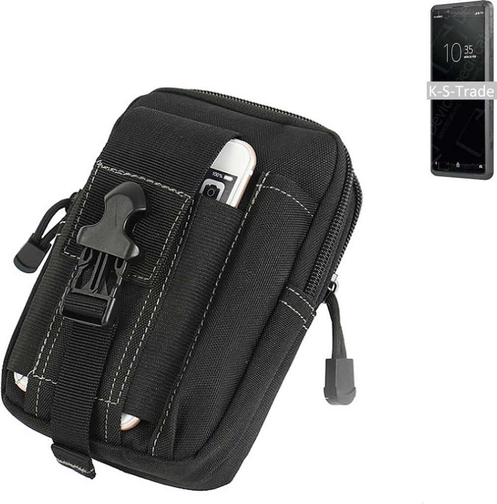 K-S-Trade Gürtel Tasche kompatibel mit Sony Xperia Pro Gürteltasche Holster Schutz Hülle Handy Hülle Smartphone outdoor Handy-Hülle schwarz