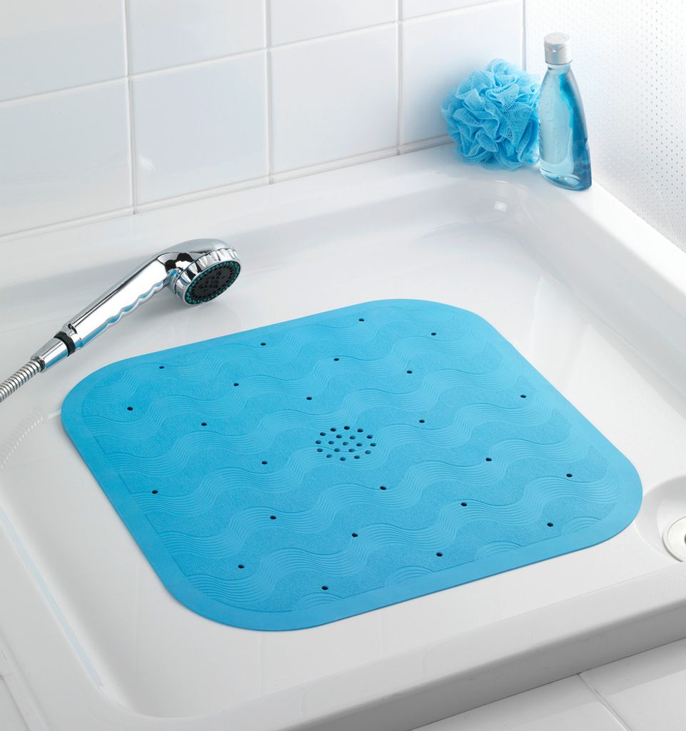 Badewannenmatte Lang Antirutsch Bad Dusche Blaue Badewanne Antibakteriell Neu
